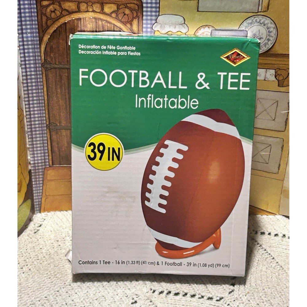Beistle Inflatable Football & Tee Set 39" Jumbo Game Day Party Decoration New